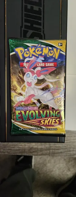 2021 Pokemon Evolving Skies Booster Pack Factory Sealed - Image 1