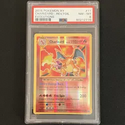 Pokemon TCG Charizard 11/108 Evolutions Reverse Holo PSA 8 - Image 1