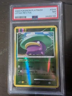 Pokemon 2009 Platinum Lotad SH4-12 Reverse Holo Shiny Holo Rare PSA 7 - Image 1