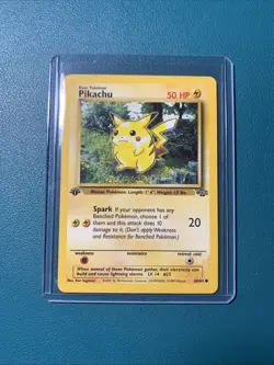 1999 Pokemon Jungle 1st Edition #60 Pikachu Non Holo MP - Image 1