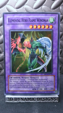 | Yugioh Elemental HERO Flame Wingman DP1-EN010 Super Duelist Pack Yuki DMG 🔥 | - Image 1