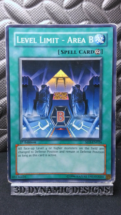 | Yugioh Level Limit - Area B SD3-EN024 1st Structure Deck Blaze Common MP 🔥 | - Image 1