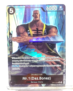 One Piece CCG The Azure Sea’s Seven - Mr.1 Daz.Bonez OP14-090 Alt Art - English - Image 1