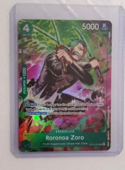 One Piece OP15 Roronoa Zoro OP13-037 TR Foil - (Treasure Rare) English - Image 1