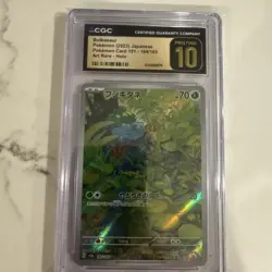 Bulbasaur 166/165 Sv2a: Pokemon Card 151 Holo (Japanese) CGC Pristine 10 - Image 1