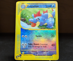 Croconaw 24/165 DMG/HP Reverse Holo Expedition Foil Pokemon Card eseries ereader - Image 1