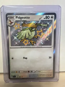 Pidgeotto 197/091 Paldean Fates Shiny Rare Card - Image 1