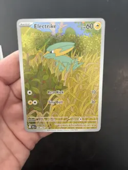 Electrike Pokemon Card 196/182 Destined Rivals Card Secret Rare Full Art - Image 3