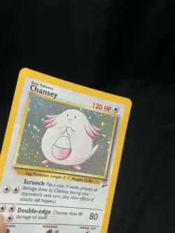 Pokemon TCG Chansey 3/130 Base Set 2 Holo Rare Basic 120HP 1999 Card - Image 3