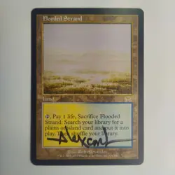MTG Flooded Strand Onslaught - Signed by Artist Rob Alexander - Image 1