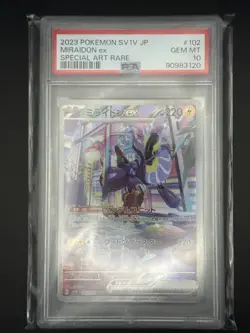PSA 10 - MIRAIDON EX SAR 102/078 - SV1 SCARLET & VIOLET JAPANESE Pokemon TCG - Image 1