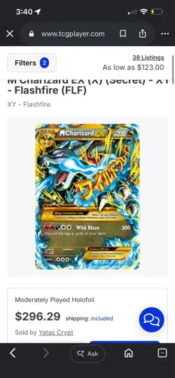 M Charizard EX (X) (Secret) 108/106 Flashfire Holo - Image 5