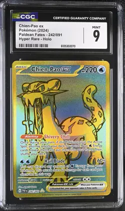 2024 Paldean Fates #242/091 Chien-Pao ex CGC 9 - Image 1