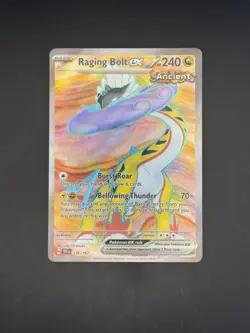 Pokemon TCG Raging Bolt EX 196/162 Full Art Temporal Forces NM - Image 1