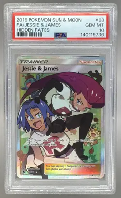 2019 Pokemon SM Hidden Fates 68 Jessie & James PSA 10 140119736 - Image 1