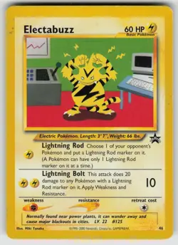 Electabuzz 46 Promo Wizards Black Star Promos Pokemon Heavily Played - Image 1