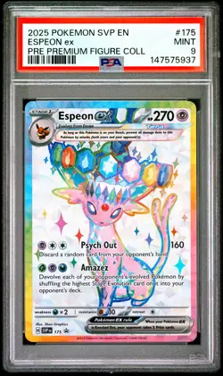 2025 POKEMON SVP EN-SV BLACK STAR PROMO #175 ESPEON EX PSA 9 - Image 1