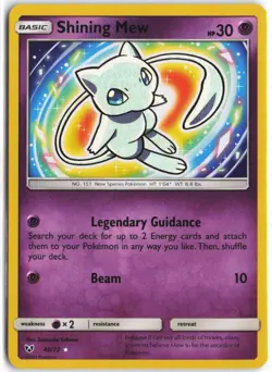Shining Mew 40/73 Rare Shining Shining Legends Pokemon NM - Image 1