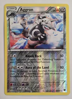Pokemon AGGRON 59/101 Reverse Holo Rare Plasma Blast - Light Play 🍒 - Image 2