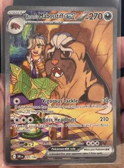 Pokemon Arven's Mabosstiff ex 235/182 Sv10 Destined Rivals SIR Holo FA EN - Image 1