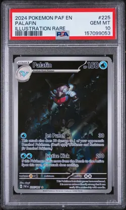 Palafin 225/091 Illustration Rare Paf En-paldean Fates Pokemon PSA 10 - Image 1