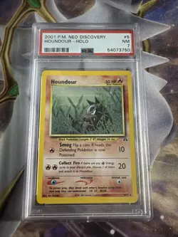 2001 POKEMON NEO DISCOVERY #5 HOUNDOUR-HOLO PSA 7 - Image 1