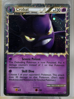 2010 Pokemon HGSS Unleashed Crobat Prime Holo 84/95 LP - Image 1