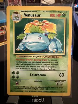 Pokemon Venusaur 15/102 Holo Rare Base Set Unlimited 1999 WOTC - Image 1