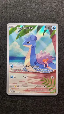 Pokemon TCG Mistys Lapras 194/182 Destined Rivals Illustration Rare - Image 1