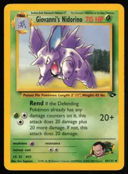 2000 GYM - CHALLENGE GIOVANNI’S NIDORINO STAGE 1/UNCOMMON #45 - Image 1