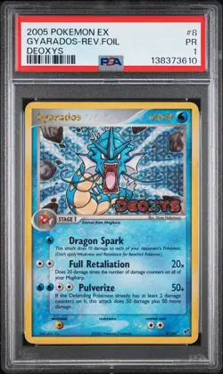 2005 POKEMON EX DEOXYS #8 GYARADOS-REVERSE FOIL PSA 1 - Image 1