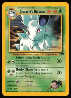 2000 GYM - CHALLENGE GIOVANNI’S NIDORINA STAGE 1/UNCOMMON #44 - Image 1