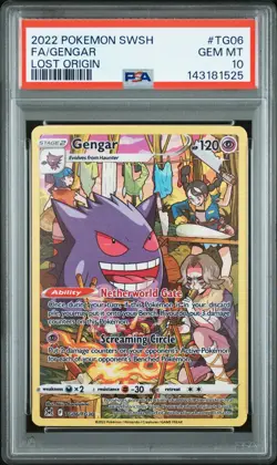 2022 Pokemon Sword & Shield Lost Origin TG06 Gengar PSA 10 143181525 - Image 1