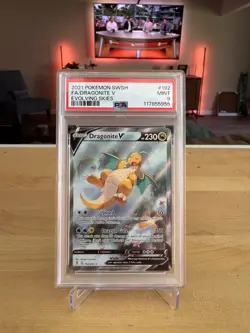 Pokemon Dragonite V 192/203 Evolving Skies Alt Art Holo PSA 9 2021 Mint - Image 1