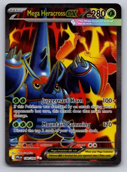 Mega Heracross ex 108/094 Ultra Rare Phantasmal Flames Holo Near Mint - Image 1