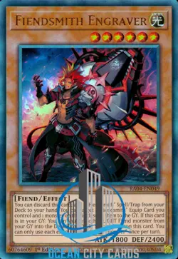 Yugioh Fiendsmith Engraver RA04-EN049 Ultimate Rare Near Mint 1st Edition - Image 3