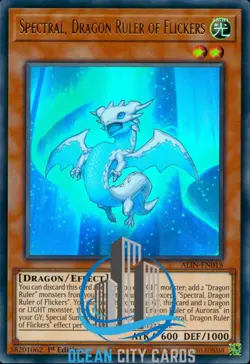 Yugioh Spectal, Dragon Ruler of Flickers ALIN-EN018 Ultra Rare 1st Edition - Image 3