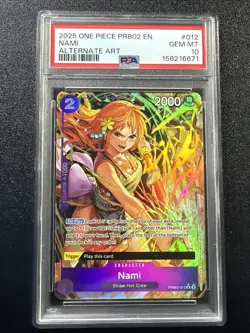 2025 One Piece PRB02-Premium Booster - Nami #012 - Alternate Art - PSA 10 C4 - Image 1
