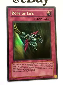 YUGIOH - ROPE OF LIFE - 1ST ED. - ULTRA RARE - NM - PHARAONIC GUARDIAN - PGD-105 - Image 2