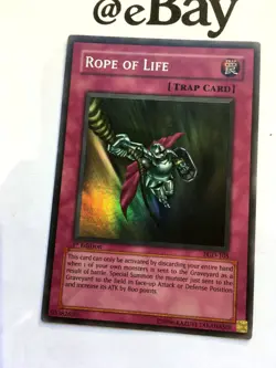 YUGIOH - ROPE OF LIFE - 1ST ED. - ULTRA RARE - NM - PHARAONIC GUARDIAN - PGD-105 - Image 3