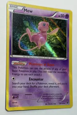 Mew 29/124 Pokemon TCG Card XY Fates Collide Holo Rare 2016 NM - Image 2