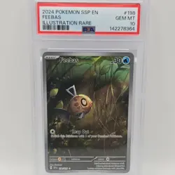 Pokemon Feebas 198/191 Surging Sparks Sv08 Illustration Rare Holo PSA 10 EN - Image 2
