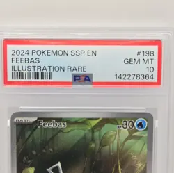 Pokemon Feebas 198/191 Surging Sparks Sv08 Illustration Rare Holo PSA 10 EN - Image 3