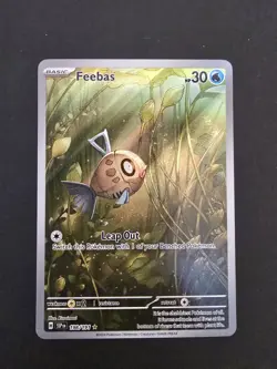 Pokemon Feebas Holo Illustration Rare Card 198/191 Sv08: Surging Sparks - Image 1