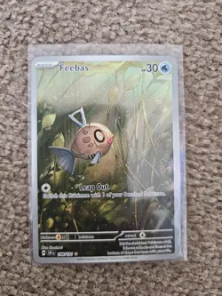 Pokemon Feebas Holo Illustration Rare Card 198/191 Sv08: Surging Sparks - Image 1