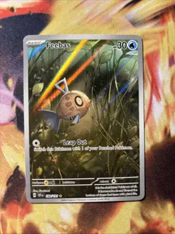 Pokemon Feebas Holo Illustration Rare Card 198/191 Sv08: Surging Sparks - Image 1