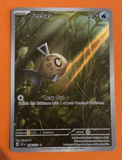 Pokemon Feebas Holo Illustration Rare Card 198/191 Sv08: Surging Sparks - Image 1