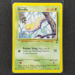 Weedle - 100/130 - Common - Base Set 2 - Pokemon Card - HP - Image 1