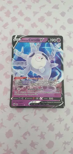 Pokemon Galarian Cursola V Ultra Rare Card 021/073 Champions Path - Image 1