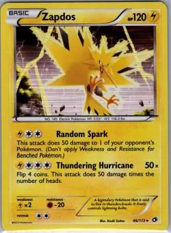 Zapdos 46/113 Holo Legendary Treasures - Pokemon Card - NM - Image 1